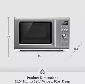 Breville Compact Wave Soft Close Mikrowelle BMO650SIL, silber - Bild 1 von 6
