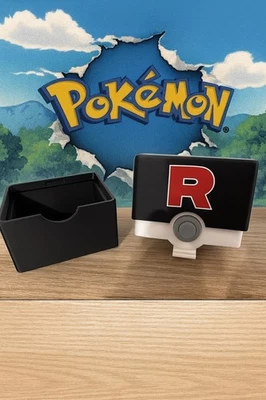 Pokémon Team Rocket Sleeved Deck Box All Black | Destined Rivals Theme - Image 1 of 2