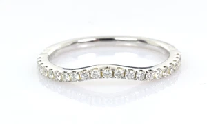 Enchanted Disney Princess Diamond Contour Wedding Band in 14K White Gold Size 7 - Picture 1 of 5