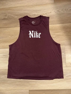 Camiseta sin mangas Nike con alas de ángel rosa borgoña para hombre X-grande gimnasio entrenamiento sin mangas Foto 1 de 3