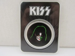 Catman Peter Criss Kiss Rock Band 1oz .999 Fine Silver Round Coin Colorized - Picture 1 of 4