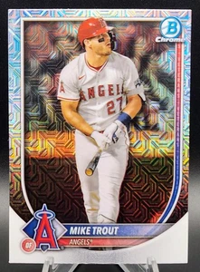 2025 Bowman Cromo Mike Trout Mojo Rifrattore #27 Angeli - Foto 1 di 2