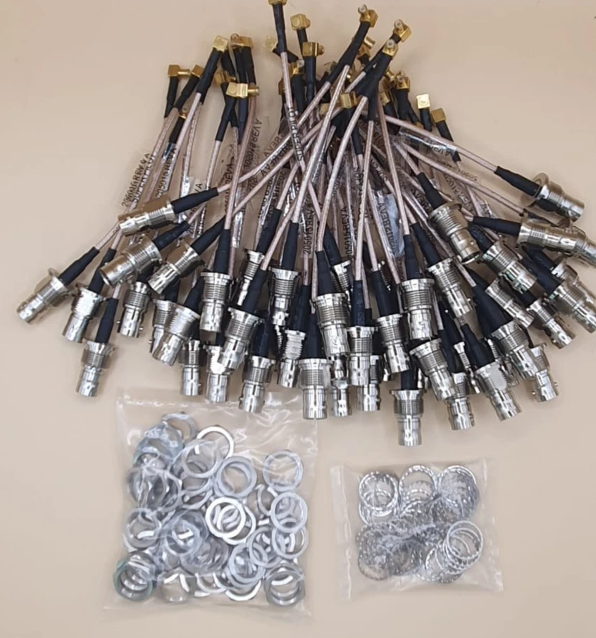 50 Pcs RF cable RG316 with connectors MCX Male Plug Right Angle to BNC Female - Image 1 of 4