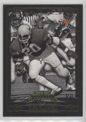 2008 Press Pass Legends Gold /99 Earl Campbell (Burnt Orange Jersey) #86 HOF - Image 1 of 2