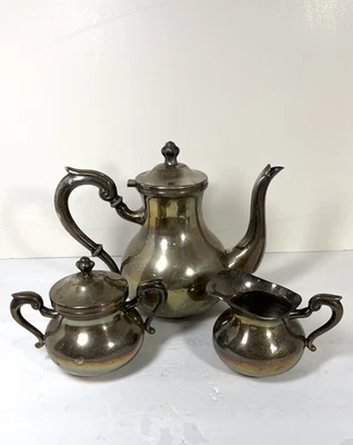 Juego de 3 piezas de servicio de té/café Industria Peruana de plata de ley 925 907 g Foto 1 de 4