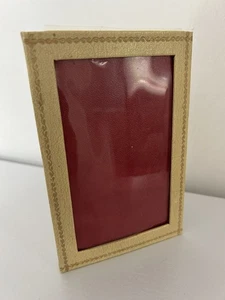 Vintage cream leather Uk photo frame 60s Travel Leather Photo Frame 6” X 4” - Picture 1 of 13