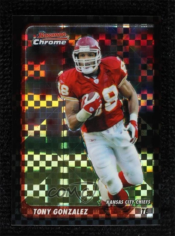 2003 Bowman Chrome X-Fractor 161/250 Tony Gonzalez #19 HOF - Image 1 of 3