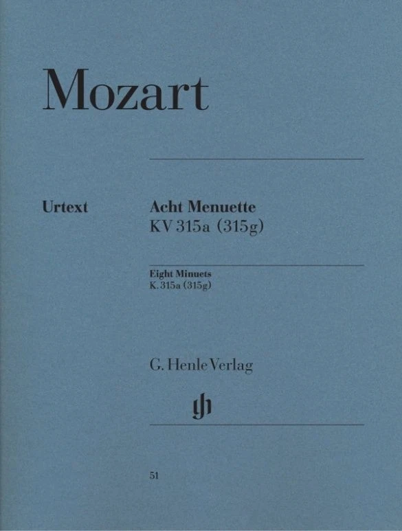 Mozart  Eight Minuets     Urtext  K.315a (315g) - Image 1 of 1