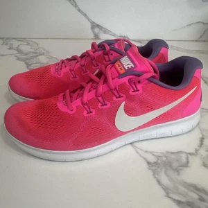 Nike Women's Size 12 Free Rn 2017 Running Pink Trainers 880840 601 - Picture 1 of 6