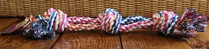 Tug of War 12" Rope Knot for Dog or Puppy Pet Fetch Play Teething Toy - Picture 1 of 2