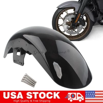 19'' Vivid Black Front Fender For Harley Davidson Touring Road Glide 2014-up US - Image 1 of 4