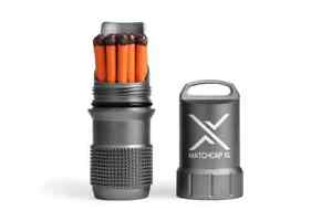 EXOTAC MATCHCAP XL , MATCHCASE STRIKER IN GREY  ( MATCHES NOT INCLUDED )