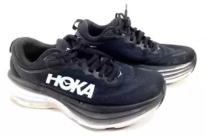 Hoka One One Bondi 8 Womens Size 8 D Wide Width Black Running Shoes Sneakers - Picture 1 of 11