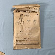 1923 Butterick Pattern #4031 Little Girls Frock