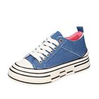 shoes women PREGUNTA sneakers blue textile EX69