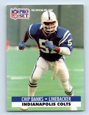 1991 Pro Set Chip Banks Indianapolis Colts #523 - Image 1 of 2