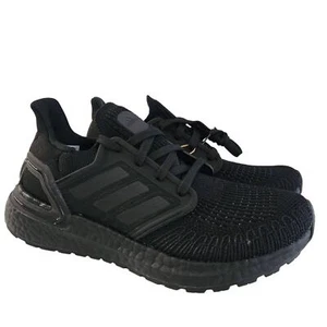 adidas Women's Ultraboost 20 Sneaker, Black/Black/Solar Red, 5 - Picture 1 of 7