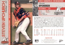 Steven Upchurch Signed 2012 MultiAd Kannapolis Intimidators #32 Card Auto AU