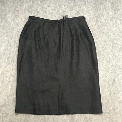 Falda Adrianna Papell para mujer talla 12P Evening Essentials negra acabado brillante Foto 1 de 4