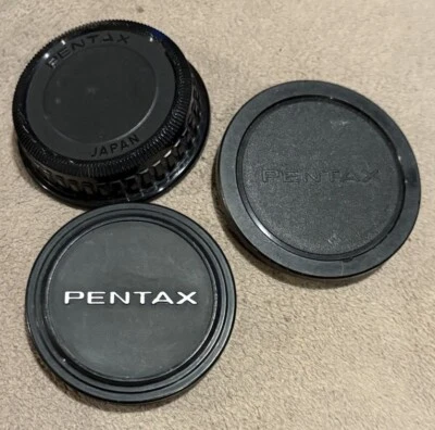 Pentax 51mm Push On Front Lens Cap Rear Lens + Body Cap *3-pcs ORIGINAL Pentax - Image 1 of 4