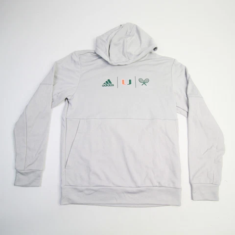Miami Hurricanes adidas Aeroready Sweatshirt Men's Gray/Light Gray New Cover