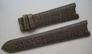 GENUINE Tudor MONARCH 15900 MEN'S WATCH BAND STRAP GREY LEATHER 20 x 17 mm NEW - Picture 1 of 9