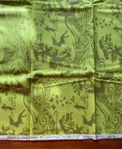 1 HALF YARD Tula Pink Prince Charming TP10 Turtle Bay Olive Quilting Fabric OOP - Picture 1 of 3