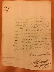 Lettera firmata da Francisco Fernandez De La Cueva - Picture 1 of 1
