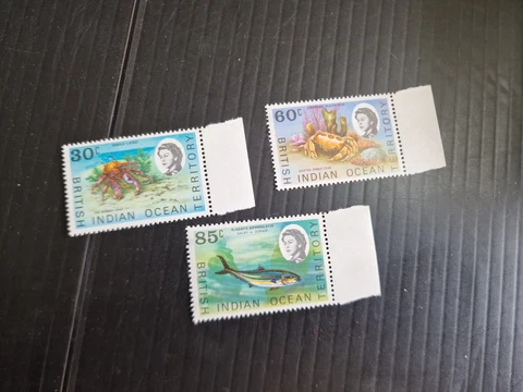 BRITISH INDIAN TERRITORY 1968 sg 20a-23d-24a definitives MNH Cover