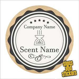 35x 37mm Diam PERSONALISED CANDLE GLASS JAR LABELS WAX MELT HOMEMADE STICKER. - Picture 1 of 1