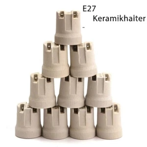 E27 Lampenfassung Keramik Sockel E27 Lampenfassung Glühbirnenhalter LED Sockel - Bild 1 von 17