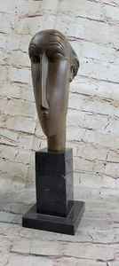 Modigliani Cabeza de Cariátide Bronce Metal Escultura Estatua Abstracto Arte Moderno - Imagen 1 de 10