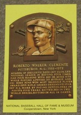 Hall of Fame postcard - PITTSBURGH PIRATES ROBERTO CLEMENTE - NEAR-MINT 