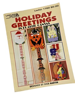 PLASTIC CANVAS Pattern Leaflet Booklet Leisure Arts Easter Decor Holidays / - Picture 1 of 9