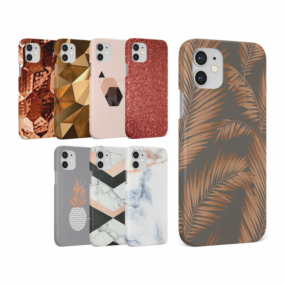 CASE FOR IPHONE 16 15 14 13 12 11 SE PRO MAX HARD PHONE COVER GLITTER ROSE GOLD - Image 1 of 1