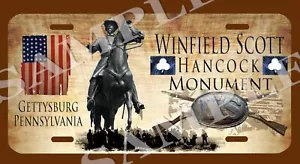 Targa veicolo a tema guerra civile Winfield Scott Hancock monumento guerra civile - Foto 1 di 1