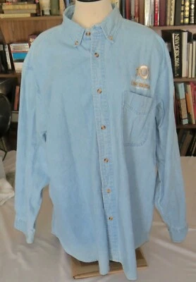Replacements Ltd Company Logo Denim Blue Shirt - Harvard Square - Size XL - Image 1 of 3