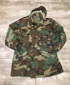 Alpha Industries US Army Camo Parka Cold Weather Jacket Military Medium Long Vtg - Bild 1 von 12