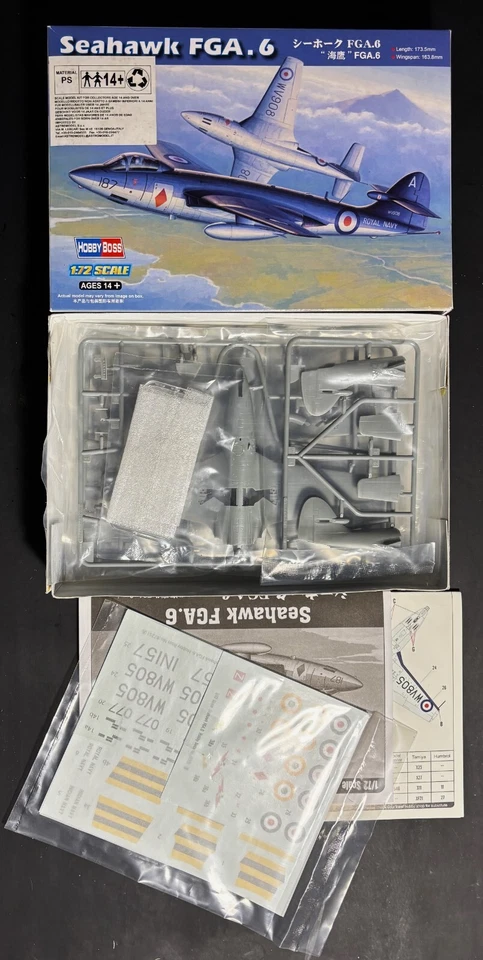 HOBBYBOSS 87251 - SEAHAWK FGA.6 - 1/72 PLASTIC KIT - Immagine 1 di 1