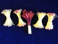 Vintage Millinery Flower Stamen Collection Yellow Plum Lot Free Shipping H4244
