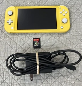 Nintendo Switch Lite 32GB Handheld Console - Yellow With Splatoon 2 Game - Picture 1 of 10