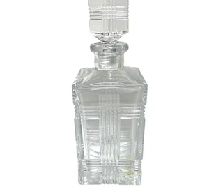 *Vintage Ralph Lauren Crystal Glen Plaid Signed Decanter/Bottle with Lid - Picture 1 of 11
