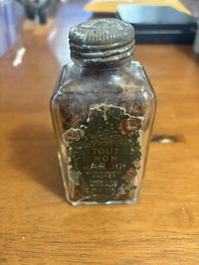 Antique Vtg Richard Hudnut New York Clear Glass Bottle Pot-Pourri Sachet Jar 5" - Picture 1 of 5