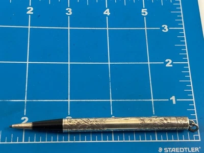 Lápiz pequeño grabado a mano de plata esterlina Waterman vintage muy bonito de Judd's Foto 1 de 4