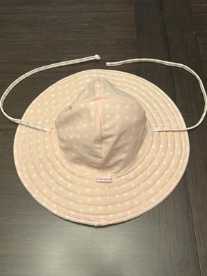 Sombrero de natación con volantes trasero con volantes bebé sol talla 0-12 meses rosa piscina playa sombrero UPF 50 Foto 1 de 3