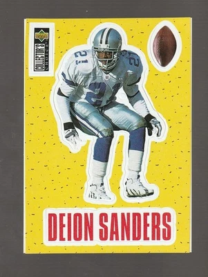 1996 Upper Deck Collector's Choice Stick-Ums #S8 Deion Sanders card - Image 1 of 2
