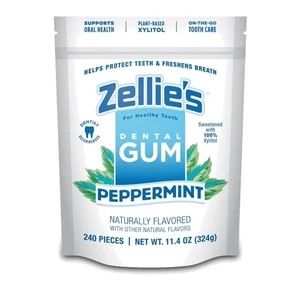 Zellie's Pfefferminz Xylit Kaugummi - Lecker 240 Stück für unterwegs Mundgesundheit - Bild 1 von 8