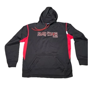 Men's Small Sport Tek Black Widow LAX Linzaga Sweatshirt Hoodie Black/Red Pullon - Picture 1 of 11
