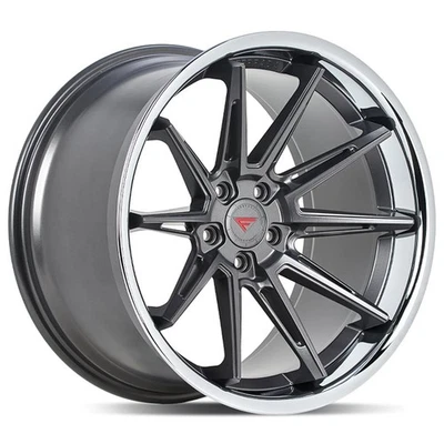 20x9"Ferrada Wheels CM2 Matte Graphite with Chrome Lip Rims (S02) Foto 1 de 4