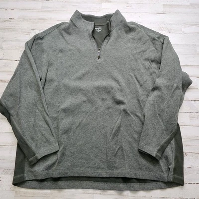 Roundtree & Yorke Sweater Men's Tall 3XT 1/4 Zip Long Sleeve Mock Neck - Image 1 of 4